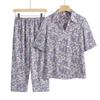 Roupas de meia-idade e idosas de verão mãe conjunto de duas peças senhora senhora casual manga curta de meia-idade e idoso conjunto de duas peças roupas de avó feminina