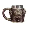 Taza Metálica Creativa con Relieve de Wukong del Mito Negro Patrón Imitación Bronce Revestimiento de Acero Inoxidable Taza de Agua Taza de Cerveza para Bar