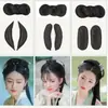 Bolsa para peluca hanfu estilo antiguo, una sola pieza, línea de la canción larga, moño, accesorios para el cabello, traje antiguo para mujer, bolsa redonda con cuerno retorcido, estilo COS