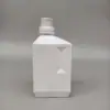 Botella de detergente en polvo de 500 ml, botella de 1000 ml con tanque de reflujo, botella de suavizante para detergente de lavandería, botella de PE para fertilizante de flores, botella cuadrada de 1 litro