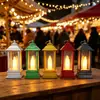 Venda Quente Transfronteiriça Lanterna Pequena Colorida Retrô Lâmpada de Vela Simulação LED Decoração de Mesa Festa de Natal Ano Novo Presente