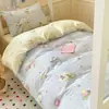 Juego de ropa de cama para dormitorio de estudiante universitario: juego de tres piezas de algodón puro, que incluye funda de edredón, sábana plana y sábana bajera, disponible en juegos de cuatro o seis piezas, listo para mudarse
