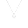 Collar Corazón a Corazón Japonés y Coreano Collar de Acero de Titanio Colgante de Corazón de Zirconio Completo Super Brillante Joyería Popular Cadena Clavicular Personalizada para Mujeres