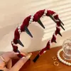 ¡Artículo Popular de Amazon! Diadema de Terciopelo con Perlas Onduladas de Corona Alta para Mujer, Nuevo Pinza para el Cabello Antideslizante para Lavado de Cara para Recoger el Cabello Suelto