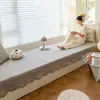 Esterilla Estilo Crema para Ventana Saliente, Esterilla de Algodón Antideslizante Universal para Todas las Estaciones, Cojín Nuevo Personalizado 2025 para Balcón