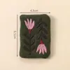 Novo Patche de Tecido com Bordado Versátil de Planta Fresca Retrô e Gato Cartoon, Patche de Tecido Quadrado para Acessórios de Cabelo, Roupas e Acessórios de Bolsa