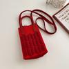 2024 Amazon ebay Bolsa para teléfono móvil coreana moda simple bolsa tejida bolso de hombro bolso tote de oso fábrica