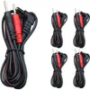 Cable de electrodo para dispositivo de terapia de meridianos en forma de codo dedicado transfronterizo para electroestimulación DC2.5 con pasador de seguridad de 2.35 Almohadilla de electrodo de masaje