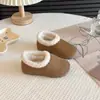 Pantuflas de Moda Gruesas y Peludas para Niños 2025 Invierno Nuevas Cálidas Casuales de Dos Vías Pantuflas de Algodón Birken