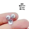 Plata Brillante Base de Flor Hueca DIY Pulsera Separador de Pétalos Tapa de Flor Soporte para Cuentas Estilo Antiguo Pasador Materiales Accesorios para Joyería de Cuentas