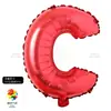 16 pulgadas Grande Rojo Perforado Imitación Hermoso Alfanumérico A~Z 0-9 Habitación de Boda Decoración de Cumpleaños Arreglo Globos