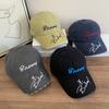 Gorra de Béisbol Bordada con Letras Rasgadas Estilo Americano Nueva para Primavera y Otoño Unisex Visera Solar Marca de Moda Callejera Personalizada Gorra de Pico de Pato