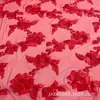 Popular Tela Bordada Nueva con Bordado Floral Multicolor para Vestidos de Moda y Vestidos de Noche, Tela Bordada de Flor de Peonía