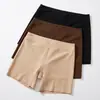 Pantalones cortos de seguridad sin costuras de seda helada de control de abdomen de cintura alta transpirables para verano, leggings deportivos