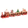Trem de Madeira de Natal Presente para Crianças Enfeites de Mesa de Natal Presente para Eventos Presente Criativo