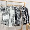 Camisa Holgada de Estilo Frío con Estampado de Leopardo de Tinta de Manga Larga para Mujer Otoño Elegante Sentido del Diseño Nicho Top de Superposición