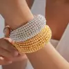 Pulseira oval oca aberta de metal estilo cross-border europeu e americano, pulseira geométrica simples e única, joia de nicho de alta qualidade
