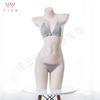 Os Sussurros sob a Lua Conjunto Sexy de Lingerie Três Peças 1195 Laço de Borboleta