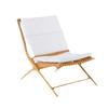 Patio al aire libre Anti-corrosión Teca Mimbre Minimalista Silla de Ocio Nórdico Madera Maciza Asiento Mimbre Silla Reclinable Combinación Sofá