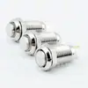 Interruptor de Botón Metálico Ligero de Cabeza Plana de 10 mm con 4 Pines Pin Cabeza Plana/Cabeza Alta Restablecimiento Automático/Bloqueo Automático Apertura de Botón