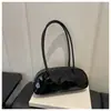 Marca nicho coreana otoño/invierno 2026 nuevo bolso de hombro FF de gran capacidad en piel de vaca, bolso de axila, bolso baguette, mismo estilo que se ve en influencers de transmisiones en vivo