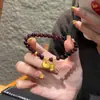 Pulsera Pixiu de la Suerte del Año del Zodiaco para Mujer, Nuevo Diseño de Lujo Ligero de Nicho, Pulsera Roja Granada para Mujer, Regalo para Mejor Amiga