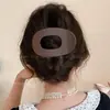Elegante pinza de garra de abulón mate para mujer, pinza para el pelo de lujo de alta gama, pasador con estampado de leopardo para la parte trasera de la cabeza, elegante accesorio para el pelo de pico de pato
