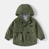 Ropa de Verano para Niños 2026 Nueva Colección Primavera y Otoño Chaqueta Cortavientos para Niños Grandes y Pequeños, Chaqueta de Color Sólido con Letras