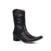 2023 comercio exterior nuevo estilo europeo y americano imitación tejido punta botas de media caña para mujer tacón grueso tacón medio botas occidentales transfronterizas botas de Caballero
