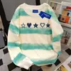 Nuevo Diseño Americano Creativo High Street Camiseta de Manga Larga para Mujer Otoño Ins Marca de Moda Algodón Puro Nicho Tie-Dye Top