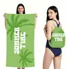 Toalla de playa plegable de gran tamaño 80X160, toalla de baño estampada, toalla de playa integrada, bolsa integrada, portátil