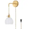 Luminária de parede vintage concha estilo francês, luminária de cabeceira de quarto, luminária decorativa criativa de luxo com mosaico de cobre para sala de estar