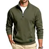 Sudadera deportiva casual unisex de otoño e invierno con cremallera a media altura, cuello alto, forro polar, estilo suelto, europea y americana, transfronteriza de Amazon
