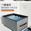 Caixa de armazenamento de tecido xadrez pied-de-poule, organizador de roupas para guarda-roupa, caixa de armazenamento para calças, dobrável, disponível para atacado