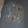 Adesivos de Unha Estrela de Seis Pontas com Folha de Ouro e Tecnologia Composta de Gelatina, Adesivos de Unha Adesivos Imitação de Strass, Decorações de Unha Transfronteiriças Céu Estrelado