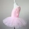 Traje de Entrenamiento Integral de Encaje de Algodón con Mangas Largas Traje de Baile de Verano de Manga Corta para Niños Traje de Prueba de Ballet para Niñas