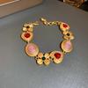 Collar redondo geométrico de flores transfronterizo de moda, cadena de clavícula de estilo punk exagerado, collar con sentido de alta gama europeo y americano, venta al por mayor para mujeres