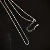 Collar Universal Chapado en Platino PT950 para Hombres y Mujeres Cadena Versátil de Azulejo para Clavícula Sin Colgante Lentejuelas Brillantes Cadena Lisa Venta al por Mayor