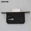 Corpo de Fechadura de Aço Inoxidável Padrão Europeu Quadrado de Língua Única Personalizado 40mm Espessado Defletor Fechadura de Porta Invisível Interna Acessórios de Fechadura