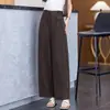 Pantalones Cropped Ajustados a Medida para Mujer, Estilo Delgado de Otoño, Moda 2026, Pantalones Casuales de Tencel de Cintura Alta