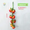 Creación de Entorno de Jardín de Infancia Clasificación de Frutas Brochetas de Verduras Decoración de Granja Fruta Falsa Colgante Porcelana Azul y Blanca Maíz Pimiento Pastoral