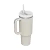 Nueva taza para automóvil de 40 oz con asa, taza de acero inoxidable para automóvil, taza con tubo de succión para exteriores, taza para conservar el calor y el frío.