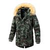 2024 Novo Casaco de Algodão Camuflado Masculino Casaco de Algodão Espesso de Veludo de Comprimento Médio Jaqueta de Algodão à Prova de Frio Roupas de Algodão Quentes Jaqueta de Algodão