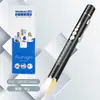 Luz Doble Fuente Pluma Pupil Luz Recargable Doctor Enfermera Acero Inoxidable Médico Examen Oral Luz de Pluma LED Linterna