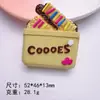 Juguete de Comida de Simulación Caja de Dulces de Chocolate Pan Caja DIY Funda para Teléfono Móvil Pasador Flor para Zapatos Imán para Refrigerador Colgante Resina Lote