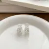 Diseño Niche Europeo y Americano Hojuelas Metálicas Plateadas Pendientes de Gama Alta Clips para Orejas Temperamento Moda Brazaletes para Orejas 2026 Nuevo Sin Perforaciones