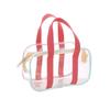 Bolsa de Armazenamento para Viagem de Verão 2025 Grande Capacidade PVC Rosa Branco Leitoso Rosa Claro para Piscina Praia Necessaire