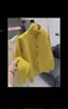 Cárdigan de Punto con Cuello Alto Estilo Coreano para Mujer 2025 Invierno Nuevo Retro Holgado de Color Sólido Cárdigan de Punto Cuello Alto