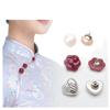 Botón Cheongsam Botón Concha Imitación Traje Tang Hanfu Decorativo Color Nacarado Botón Redondo Camisa Botón con Forma Especial