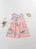 Vestido de Verano sin Mangas para Niña, Nuevo Vestido de Princesa con Estampado de Dibujos Animados, Vestido Corto Lindo y Elegante para Niños, Conjunto de Verano para Bebé